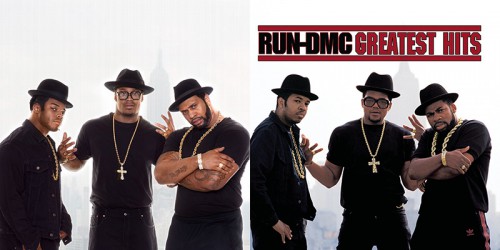NFL Players Trent Richardson, Marshawn Lynch and LaMarr Woodley as Run-D.M.C. in the 2002 album “Run DMC's Greatest Hits” 