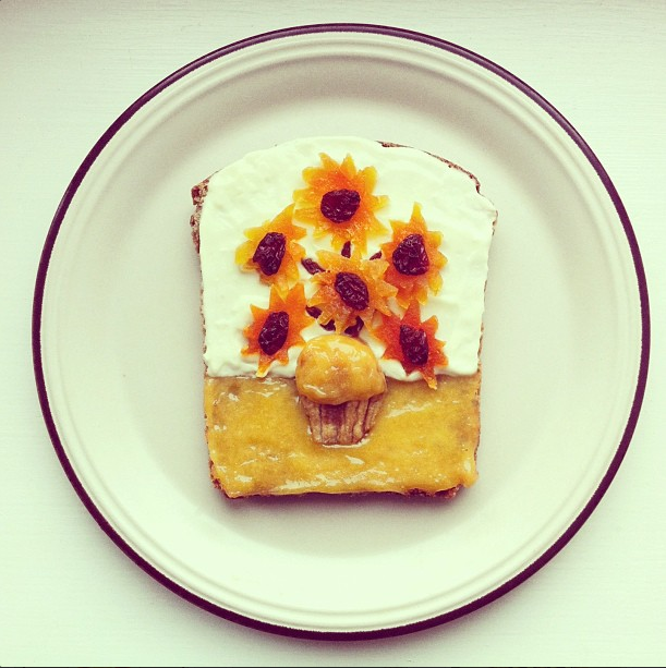 Van Gogh’s Sunflowers, we assume on sunflower bread