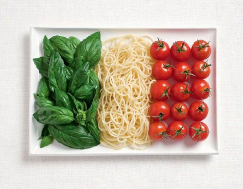 Italy – Basil, pasta, and tomatoes